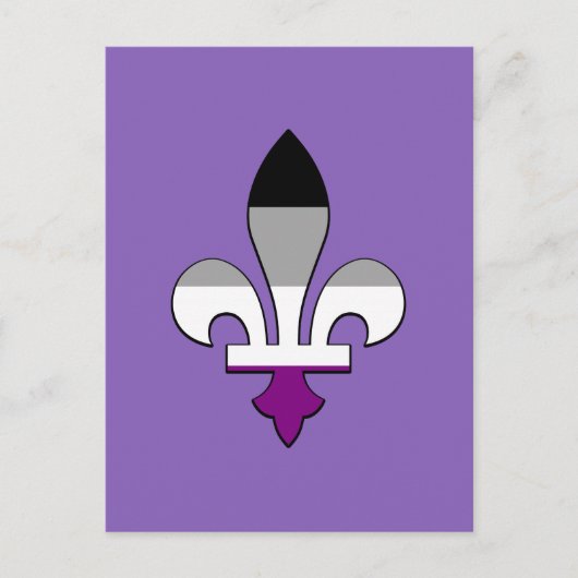 Asexuality pride fleur-de-lis briefkaart (Voorkant)