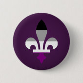 Asexuality pride fleur-de-lis Button (Voorkant)