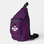 Asexuality pride fleur-de-lis  sling bag (Rechterhoek)