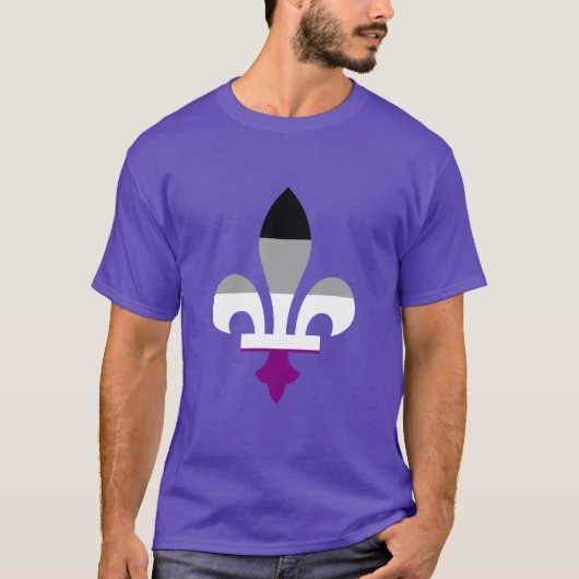 Asexuality pride fleur-de-lis T-Shirt (Voorkant)