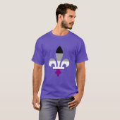 Asexuality pride fleur-de-lis T-Shirt (Voorkant volledig)