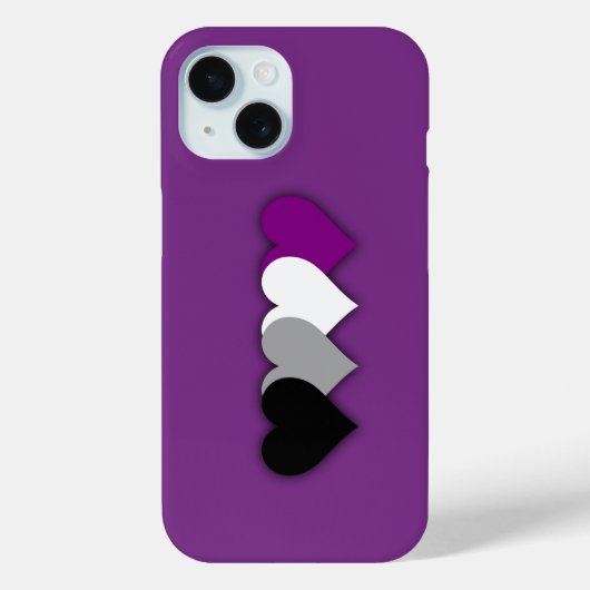 Asexuality pride harten ongewoon iPhone case (Achterkant)