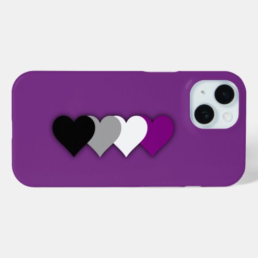 Asexuality pride harten ongewoon iPhone case (Achterkant (horizontaal))