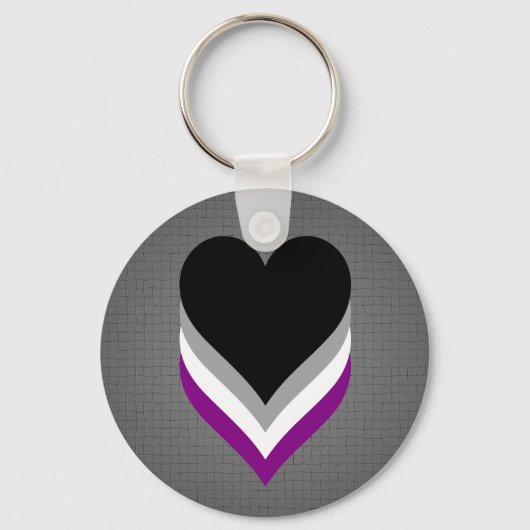 Asexuality pride harten Sleutelhanger (Voorkant)