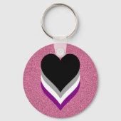 Asexuality pride harten Sleutelhanger (Voorkant)