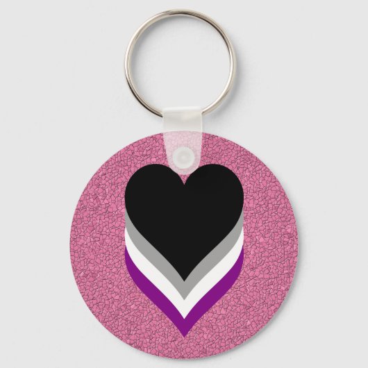 Asexuality pride harten Sleutelhanger (Voorkant)