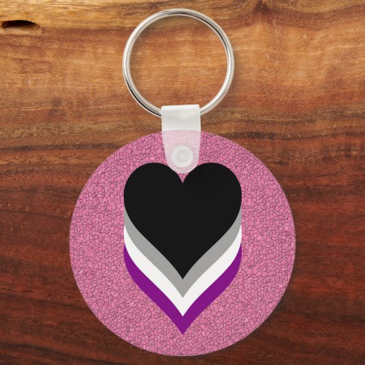Asexuality pride harten Sleutelhanger (Voorkant)