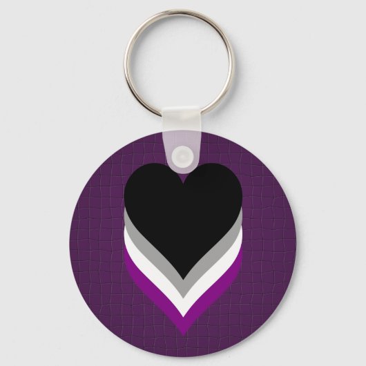 Asexuality pride harten Sleutelhanger (Voorkant)