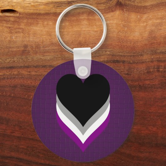 Asexuality pride harten Sleutelhanger (Voorkant)