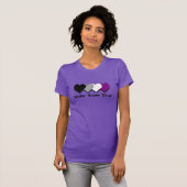 Asexuality pride hearts T-Shirt (Voorkant volledig)