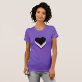 Asexuality pride hearts T-Shirt (Voorkant volledig)
