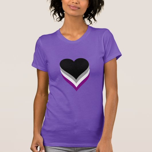 Asexuality pride hearts T-Shirt (Voorkant)