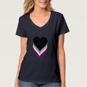 Asexuality pride hearts T-Shirt (Voorkant)