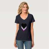 Asexuality pride hearts T-Shirt (Voorkant volledig)