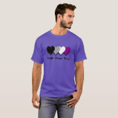 Asexuality pride hearts T-Shirt (Voorkant volledig)