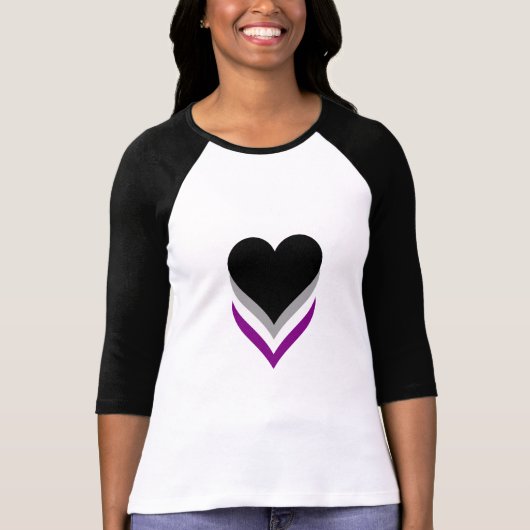 Asexuality pride hearts T-Shirt (Voorkant)
