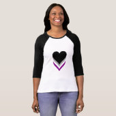 Asexuality pride hearts T-Shirt (Voorkant volledig)