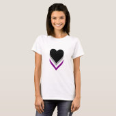 Asexuality pride hearts T-Shirt (Voorkant volledig)