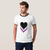 Asexuality pride hearts T-Shirt (Voorkant volledig)