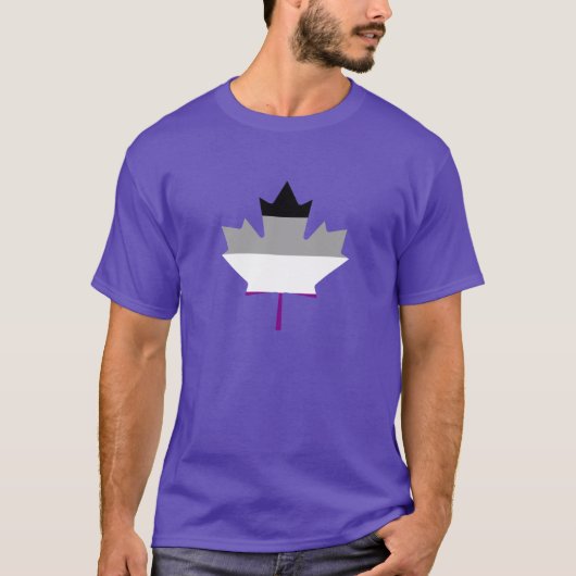 Asexuality pride maple leaf T-Shirt (Voorkant)