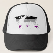 Asexuality pride wereldkaart Pet (Voorkant)