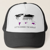 Asexuality pride wereldkaart Pet (Voorkant)