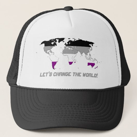 Asexuality pride wereldkaart Pet (Voorkant)