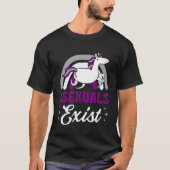 Asexuals Exist Asexual Pride Minimalist Rainbow Un T-shirt (Voorkant)