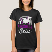Asexuals Exist Asexual Pride Minimalist Rainbow Un T-shirt (Voorkant)