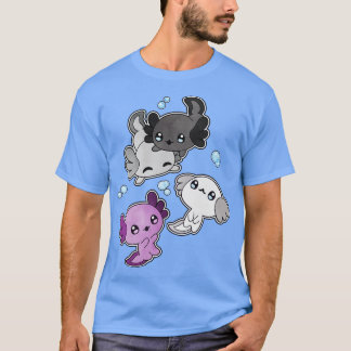 Asexuele Axolotl LGBT Pride vlag T-shirt
