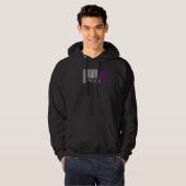 Asexuele Barcode Pride Maand Leuke Ace Esthetische Hoodie (Voorkant volledig)