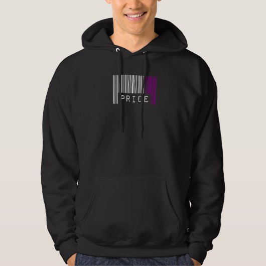 Asexuele Barcode Pride Maand Leuke Ace Esthetische Hoodie (Voorkant)