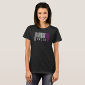 Asexuele Barcode Pride Maand Leuke Ace Esthetische T-shirt (Voorkant volledig)
