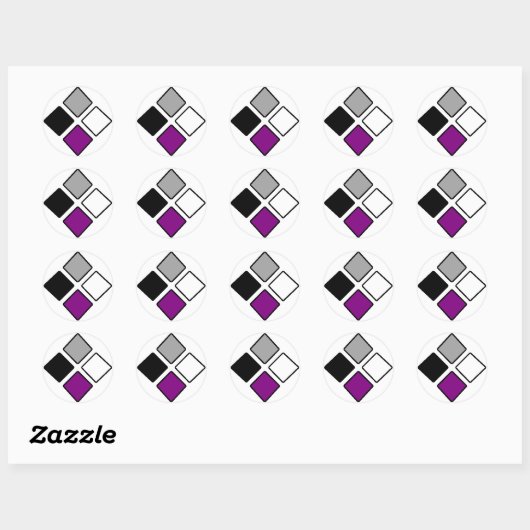 Asexuele diamant stickers (Vel)