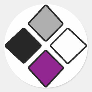Asexuele diamant stickers