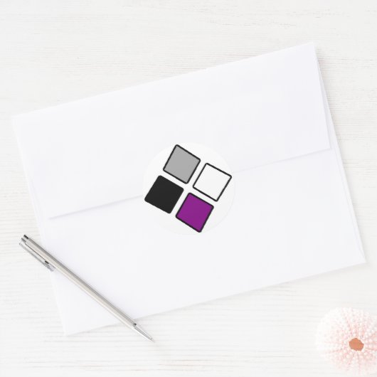 Asexuele diamant stickers (Envelop)