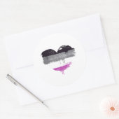 ASEXUELE HART - ASEXUELE LIEFDE RONDE STICKER (Envelop)