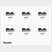 ASEXUELE HART - ASEXUELE LIEFDE RONDE STICKER (Vel)