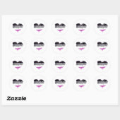 ASEXUELE HART - ASEXUELE LIEFDE RONDE STICKER (Vel)