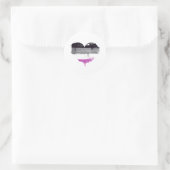 ASEXUELE HART - ASEXUELE LIEFDE RONDE STICKER (Tas)