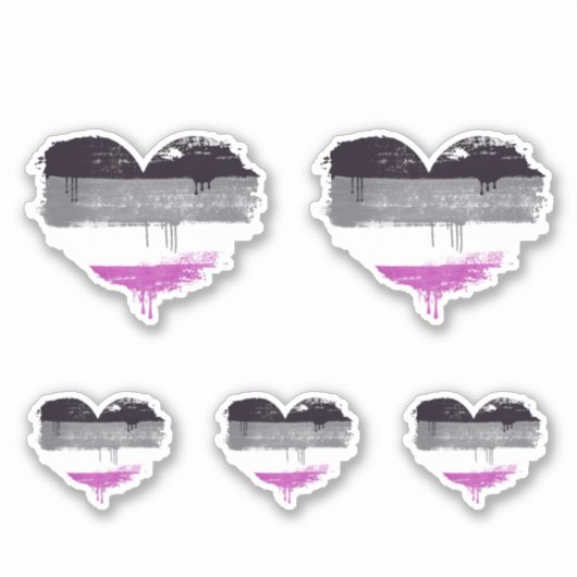 ASEXUELE HART - ASEXUELE LIEFDE STICKER (Voorkant)
