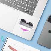 ASEXUELE HART - ASEXUELE LIEFDE STICKER (Laptop met iPhone)