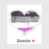 ASEXUELE HART - ASEXUELE LIEFDE STICKER (Vel)