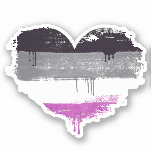 ASEXUELE HART - ASEXUELE LIEFDE STICKER (Voorkant)