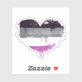 ASEXUELE HART - ASEXUELE LIEFDE STICKER (Vel)