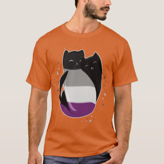 Asexuele Kat LGBT Pride Vlag T-shirt