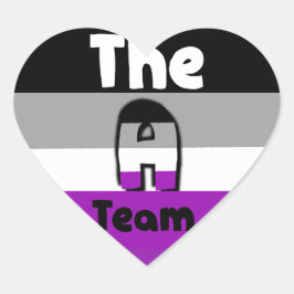 Asexuele LGBTQA Pride Heart Sticker