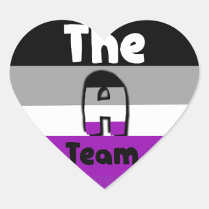 Asexuele LGBTQA Pride Heart Sticker