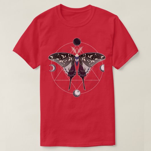 Asexuele Luna Moth Celestial LGBT Pride Vlag 1 T-shirt (Design voorkant)