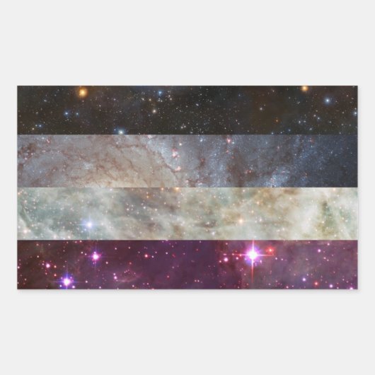 Asexuele nevelvlag stickers (Voorkant)